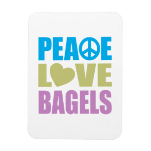 Ímã Bagels do amor da paz