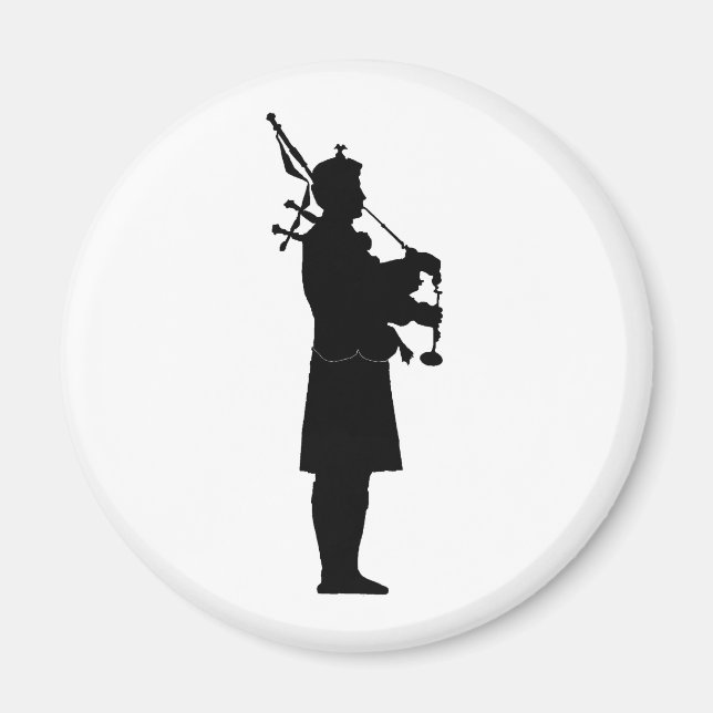 Imã Bagpiper Silhouette (Frente)