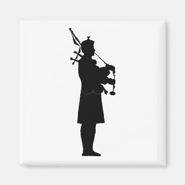 Imã Bagpiper Silhouette (Frente)