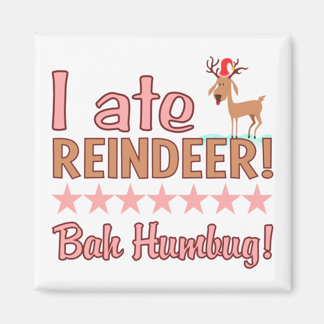 Imã Bah Humbug Reindeer (Frente)