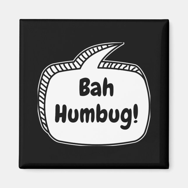 Imã Bah Humbug Speech Bubble T Shirt  (Frente)