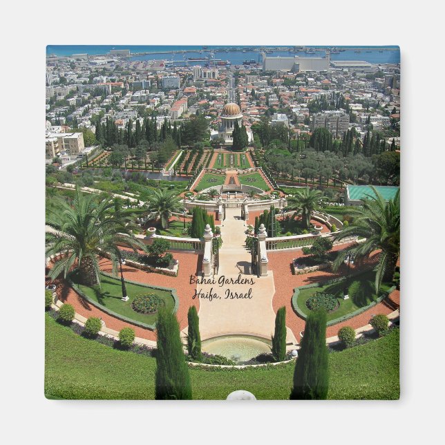 Imã Bahai Gardens em Haifa, Israel (Frente)