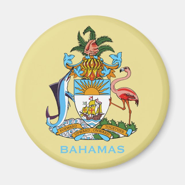 Imã Bahamas Coat of Arms Magnet (Frente)