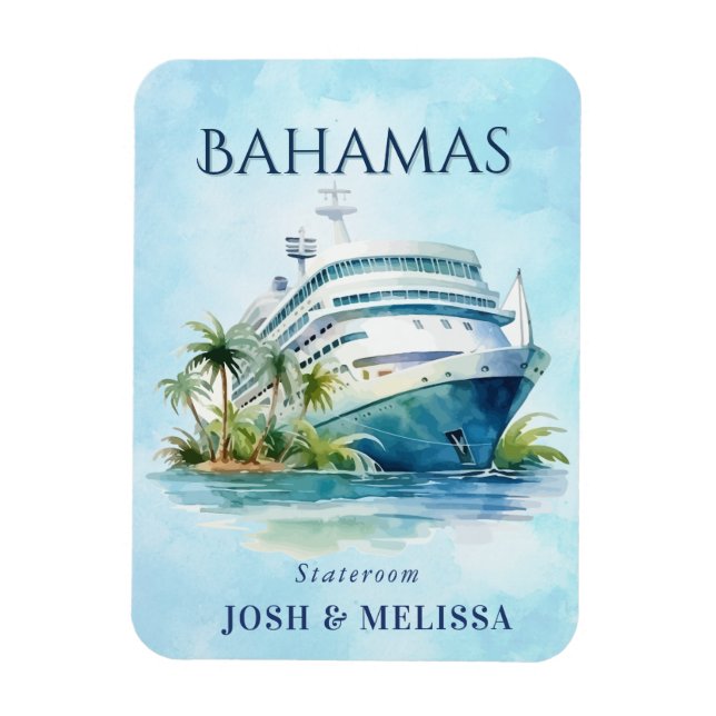 Ímã Bahamas Cruise Ship Stateroom Magnet (Vertical)