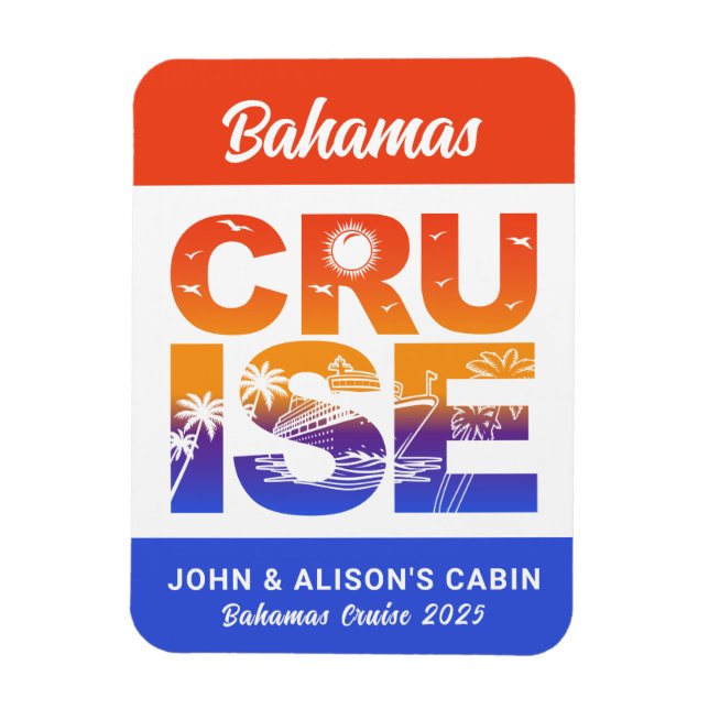 Ímã Bahamas Cruise Ship Stateroom Magnet (Vertical)