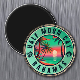 Imã Bahamas de meia lua Retro Retro Souvenir 19560