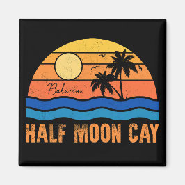 Imã Bahamas de meia lua - Retro Vintage, 80s Souvenir