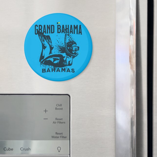 Imã Bahamas Souvenir Gift: Grande Bahama Bahamas Mergu (In Situ (Fridge))