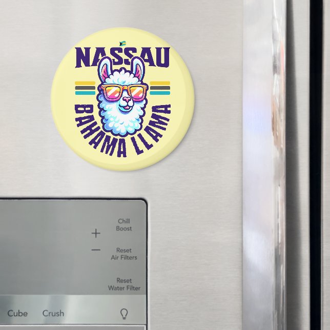 Imã Bahamas Souvenir Gift: Nassau Bahamas Bahama Lama (In Situ (Fridge))