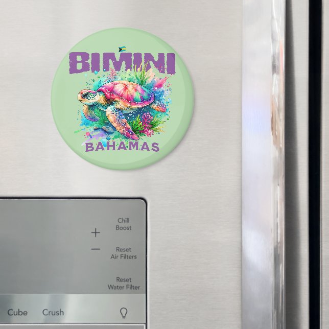 Imã Bahamas Souvenir Presente: Bimini Bahamas Tartarug (In Situ (Fridge))