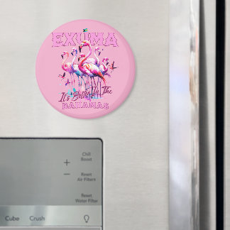 Imã Bahamas Souvenir Presente: Exuma Bahamas Flamingo