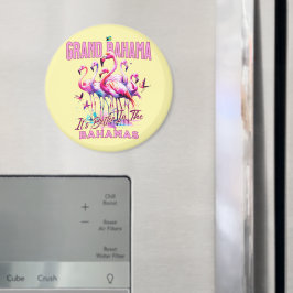 Imã Bahamas Souvenir Presente: Grande Bahama Flamingo 