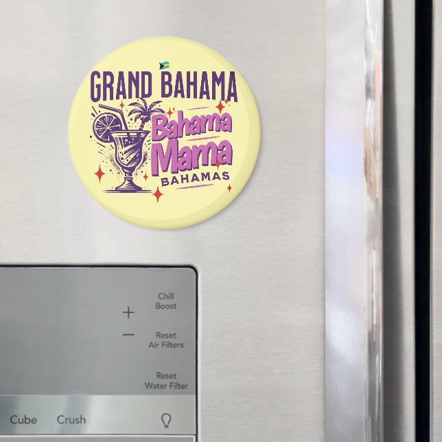 Imã Bahamas Souvenir Presente: Grande Bahama Mama Crui (In Situ (Fridge))