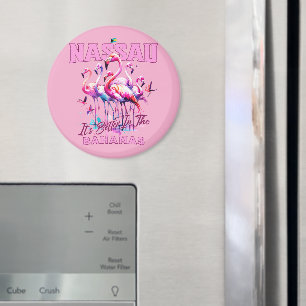 Imã Bahamas Souvenir Presente: Nassau Bahamas Flamingo