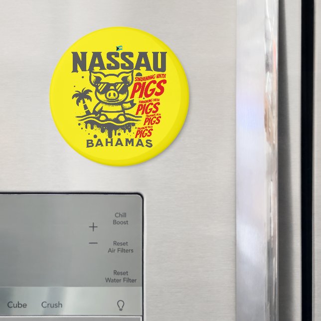 Imã Bahamas Souvenir Presente: Nassau Bahamas Nadando  (In Situ (Fridge))