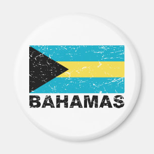 Imã Bahamas Vintage Flag