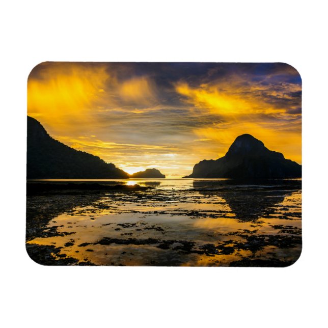 Ímã Baía de El Nido Pôr do Sol (Horizontal)