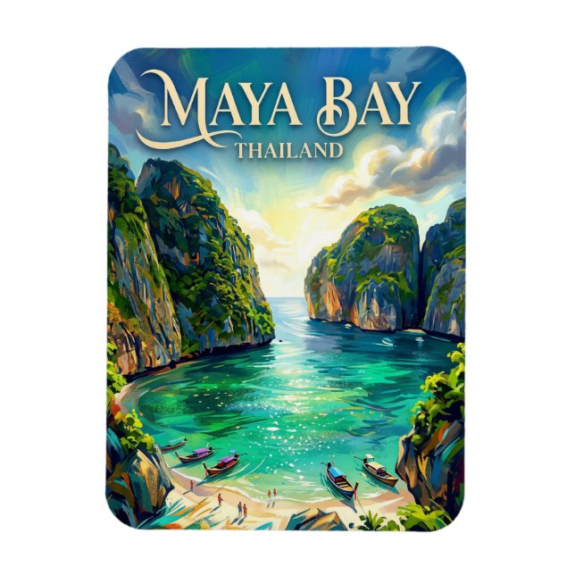 Ímã Baía de Maya Tailândia (Vertical)