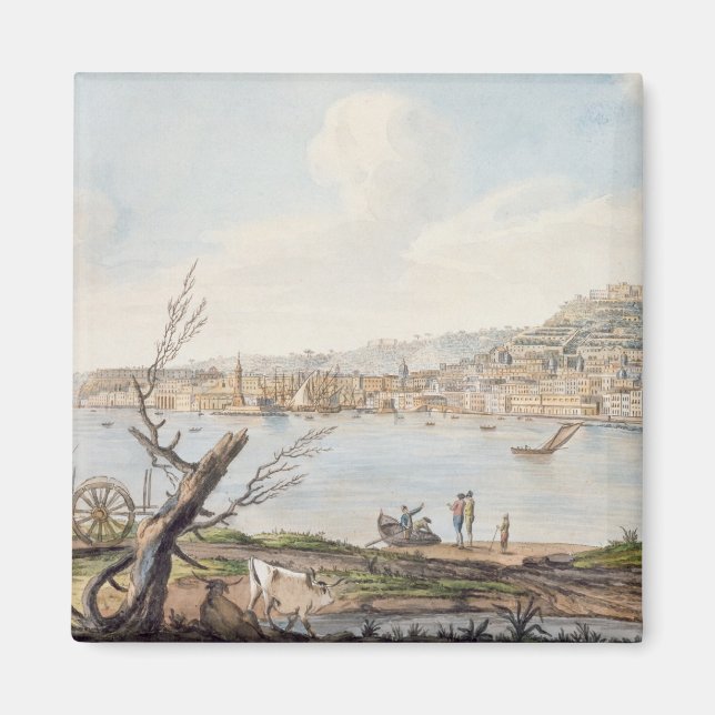 Imã Baía de Nápoles a partir da costa marítima perto d (Frente)