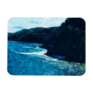 Ímã Baía na estrada ao abstrato de Hana Maui