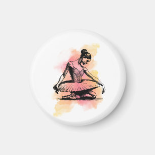 Imã Bailarina Dançando em Cores 