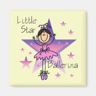 Imã Bailarina Little Star - Cabelo Castanho