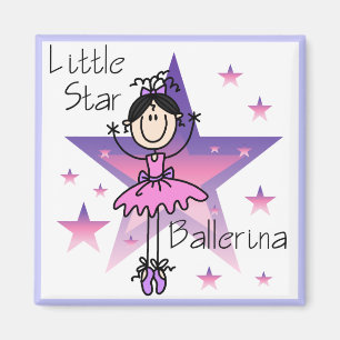 Imã Bailarina Little Star-Cabelo Preto