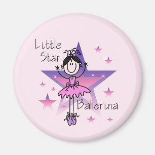 Imã Bailarina Little Star-Cabelo Preto