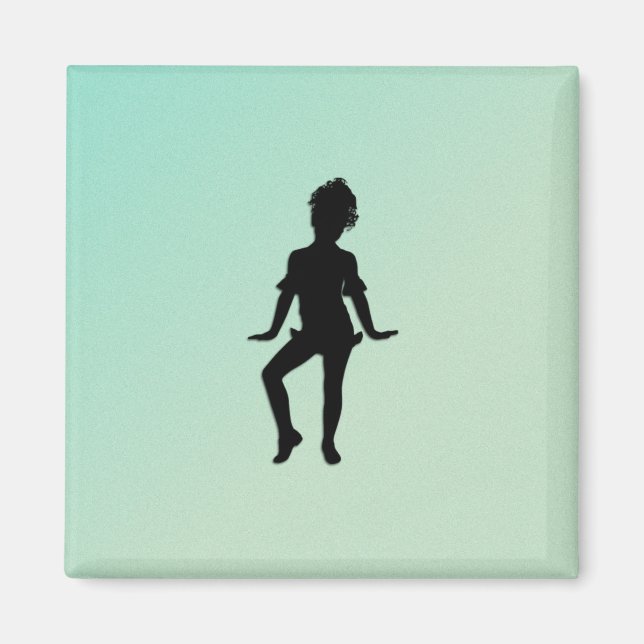 Imã Bailarina Verde Mais Fofa  (Frente)
