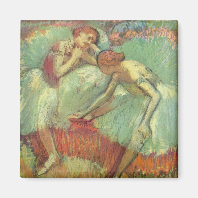 Imã Bailarinas em Verde de Edgar Degas, Balé Antigo (Frente)