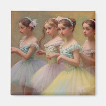 Bailarinas en el estilo de Degas en tonos suaves