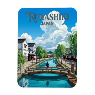 Ímã Bairro Histórico de Kurashiki Bikan Japão