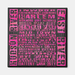 Imã Bairros de NYC Rosa Quente