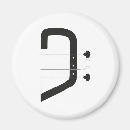 Imã baixo de logotipo clave e guitarra