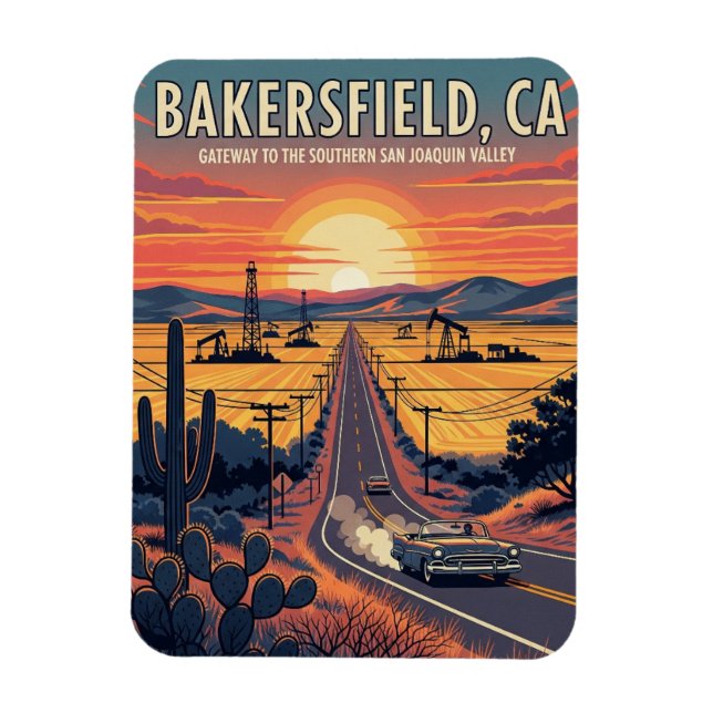 Ímã Bakersfield California Central Valley (Vertical)