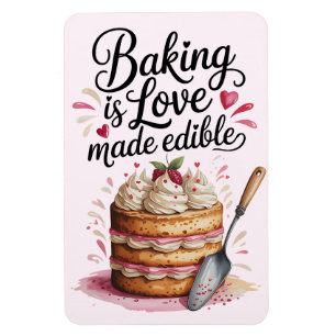 Ímã Baking É Amor Feita Com Magneta De Cozinha Comestí