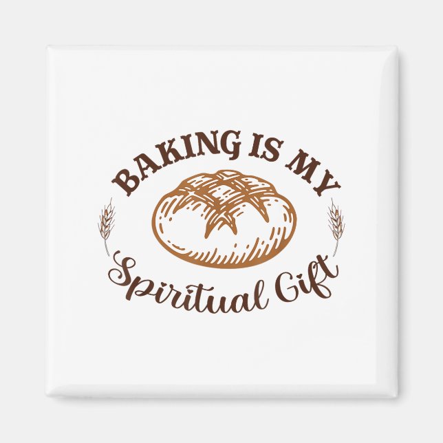 Imã Baking Is My Sritual Gift Funny Bake Lover Pastry  (Frente)