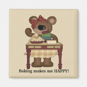 Imã Baking me faz feliz ímã