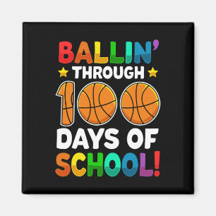 Imã Balança Por 100 Dias De Basquete Escolar Para