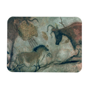 Ímã Balance a pintura que mostra um cavalo e uma vaca,