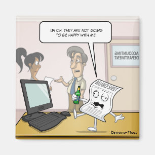 Imã Balanço do Bebado Contabilístico Magnético Quadrad