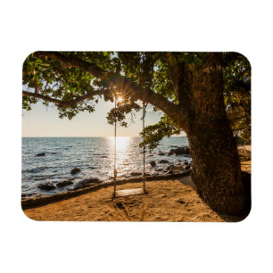 Ímã Balanço na praia no por do sol