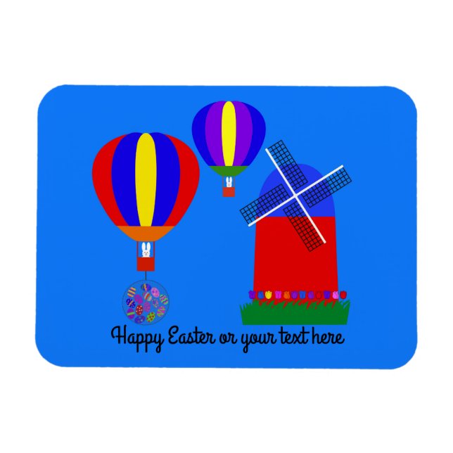 Ímã Balão de Ar Quente Bunny #1 Magnet (Horizontal)