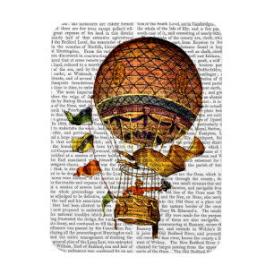 Ímã Balão de ar quente com sinalizadores