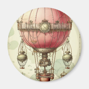 Imã Balão de ar quente, cor-de-rosa, a vapor-jato (2)