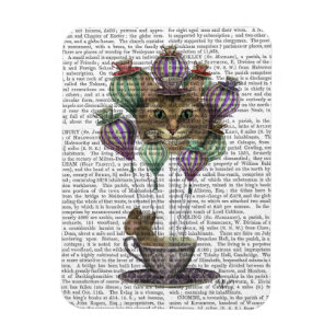 Ímã Balão de Ar Quente de Cheshire Cat