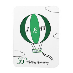 Ímã Balão de ar quente no 55.º aniversário de casament