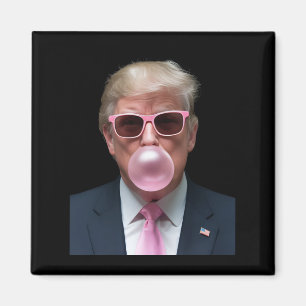 Imã Balão de Goma Trump Rosa Engraçado Presidente dos