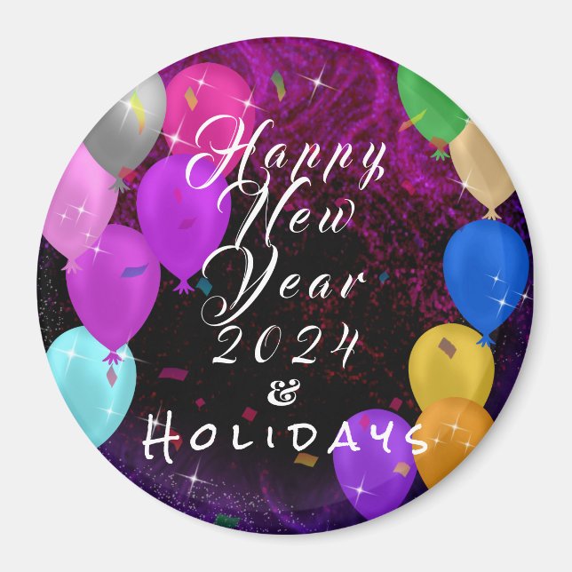 Imã Balão feliz ano novo (Frente)