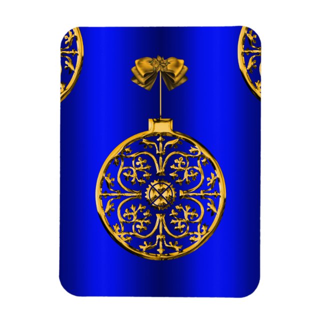 Ímã Balas de Natal em Azul (Vertical)